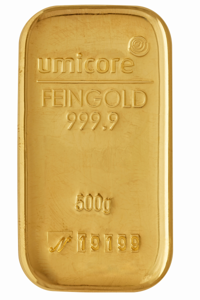 Lingot d’or Umicore 500g
